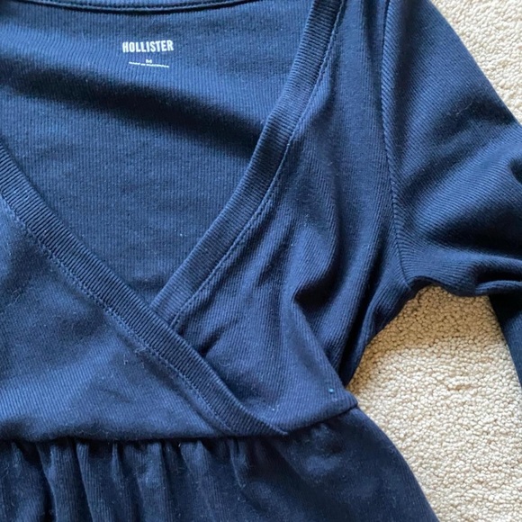 Hollister Navy Blue Women's Blouse - Picture 3 of 4